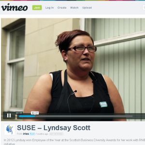 Lindsay speaking about her own experiences in the workplace