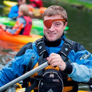 Jonathan on the water