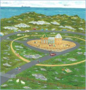 Artists impression of the planned Gallan Head visitor centre.