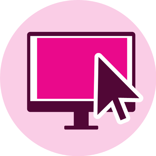 Mouse clicking on a computer screen